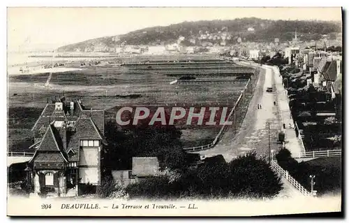 Cartes postales Deauville La Terrasse et Trouville