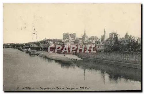 Ansichtskarte AK Saumur Perspective du Quai de Limoges