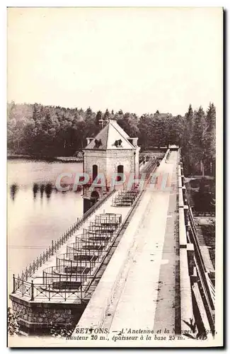 Cartes postales Settons L&#39Ancienne et la nouvelle digue