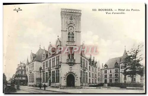 Cartes postales Bourges Hotel des Postes Vue d'ensemble