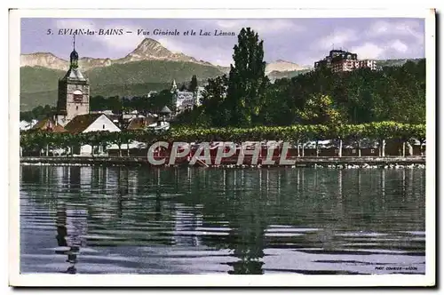 Ansichtskarte AK Evian les Bains Vue Generale et le Lac Leman