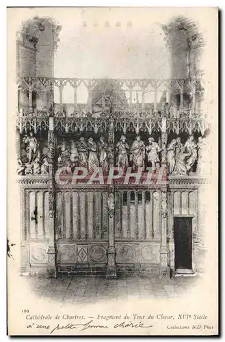 Ansichtskarte AK Cathedrale de Chartres Fragment du Tour du Choeur