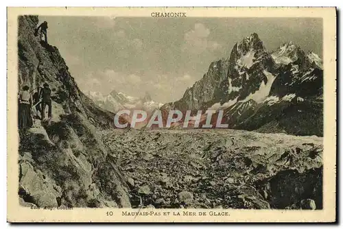 Cartes postales Chamonix Mauvais Pas Et Mer De Glace