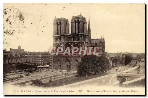 Ansichtskarte AK Paris Notre Dame le Parvis et la Seine