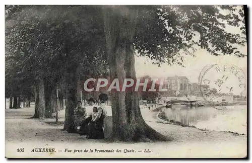 Ansichtskarte AK Auxerre Vue Prise de la Promenade des Quais