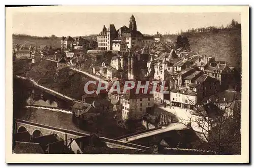 Cartes postales Correze Uzerche Vue Generale Prise de la Route d'Eyburie