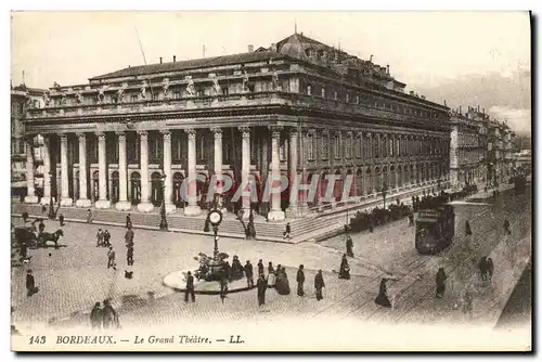 Cartes postales Bordeaux Le Grand Theatre Tramway