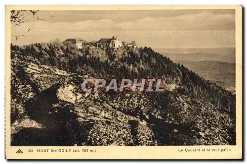 Cartes postales Mont Ste Odile Le couvent et le mur paien