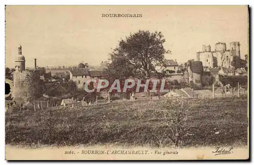 Cartes postales Bourbonnais Bourbon L'Archambault Vue generale