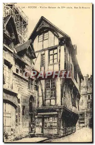 Ansichtskarte AK Rouen Vieilles Maisons Rue St Romain