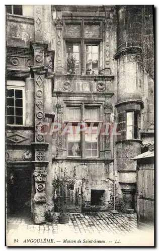 Cartes postales Angouleme Maison de Saint Simon
