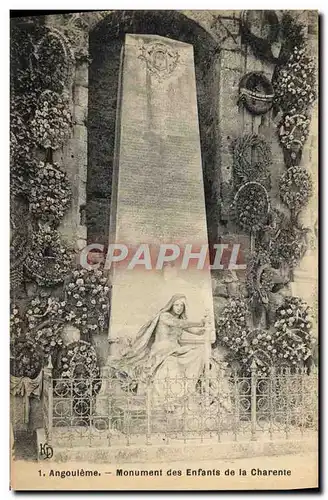 Cartes postales Angouleme Monument des Enfants de la Charente