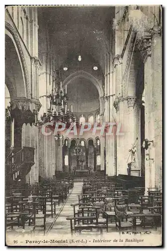 Cartes postales Paray le Monial Interieur de la Basilique