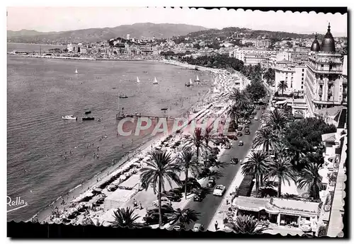 Moderne Karte Cannes Vue Generale Sur la Plage et le Suquet