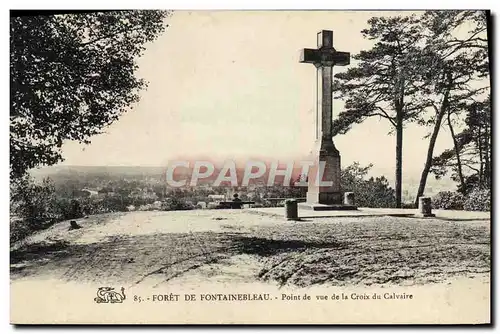 Ansichtskarte AK Foret De Fontainebleau Point de Vue de la Croix du Calvaire