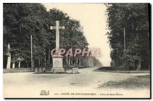 Ansichtskarte AK Foret De Fontainebleau Croix de Saint Herem