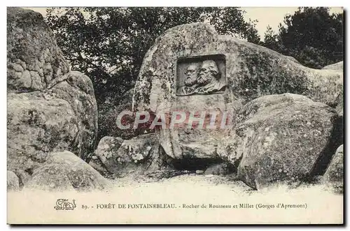 Cartes postales Foret De Fontainebleau Rocher et Millet Gorges d&#39Apremont