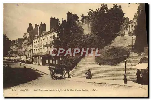 Cartes postales Blois Les Escaliers Denis Papin et la Rue Porte Cote