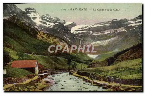 Cartes postales Gavarnie Le Cirque Et Le Gave