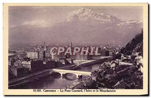 Ansichtskarte AK Grenoble Le Pont Gontard I&#39Isere Et Le Moucherotte