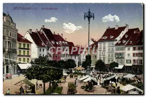 Cartes postales Mulhausen Rathausplatz