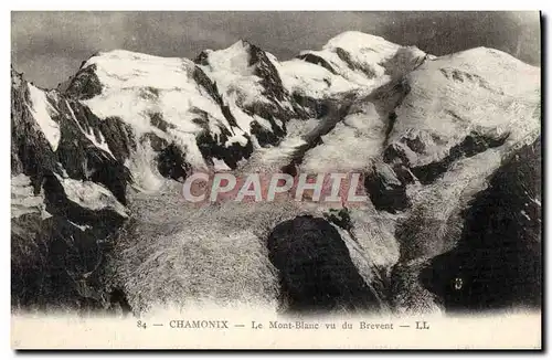 Cartes postales Chamonix Le Mont Blanc Vu Du Brevent