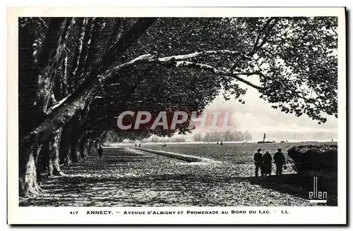 Cartes postales Annecy Avenue D&#39Albigny Et Promenade au bord du lac