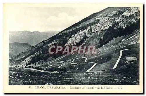 Ansichtskarte AK Le Col Des Aravis Descente En Lacets Vers La Cluzaz