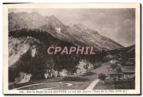 Ansichtskarte AK Sur La Route De La Giettaz Au Col Des Aravis Rocs de la Tete