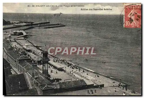 Cartes postales St Valery En Caux La Plage Et Le Casino