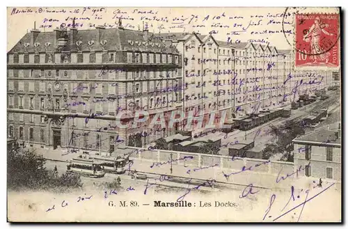 Cartes postales Marseille Les Docks Train Tramways