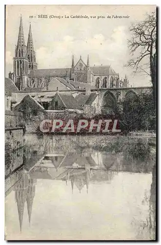 Cartes postales Sees La Cathedrale Vue Prise De I&#39Abreuvoir