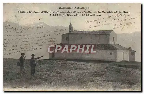 Cartes postales Madone D&#39Utelle Et Chaine Des Alpes Vallee De La Vesubie