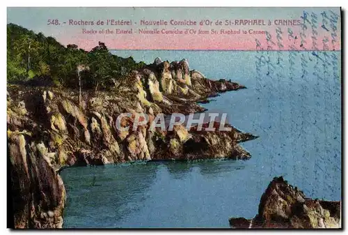 Cartes postales Rochers De I'Esterel Nouvelle Corniche D'Or De St Raphael A Cannes