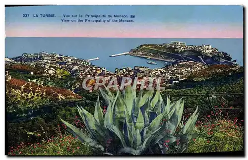 Cartes postales La Turbie Vue Sur La Principaute De Monaco