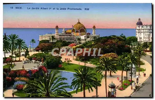 Cartes postales Nice Le Jardin Albert 1er Et La Jetee Promenade