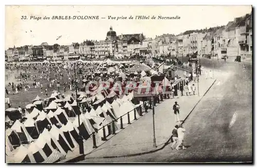 Cartes postales Plage Des Sables D'Olonne Vue Prise De I'Hotel De Normandie