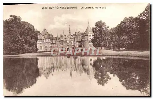 Ansichtskarte AK Bonnetable Le Chateau Et Le Lac