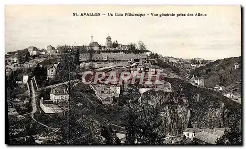 Cartes postales Avallon Un Coin Pittoresque Vue Generale Prise Des Alleux