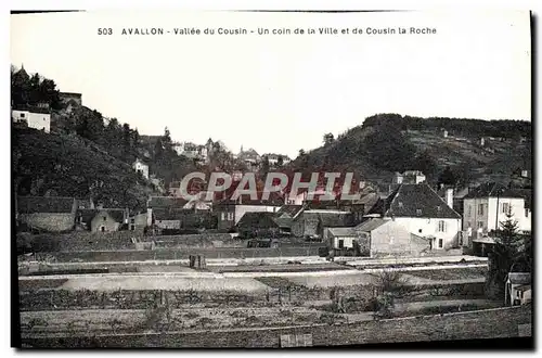 Cartes postales Avallon Vallee Du Cousin Un Coin De La Ville Et De Cousin La Roche