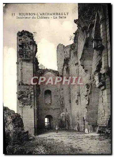 Cartes postales Bourbon L&#39Archambault Interieur Du Chateau La Salle Militaria