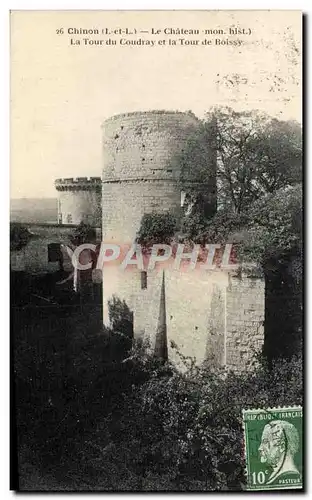 Cartes postales Chinon Le Chateau La Tour Du Coudray Et La Tour De Boissy