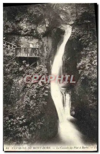 Cartes postales Environs du Mont Dore La Cascade Du Plet A Barbe