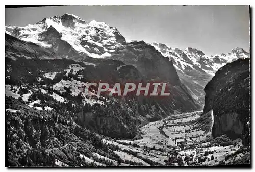 Cartes postales moderne Lauterbrunnen Jungfrau Grosshorn Breithorn