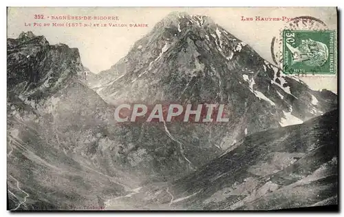 Cartes postales Bagneres De Bigorre Le Pic du Midi et la vallon d&#39Arize