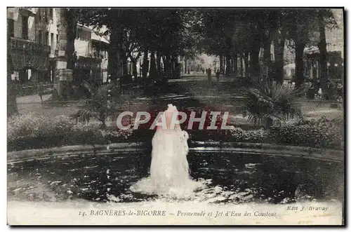 Cartes postales Bagneres De Bigorre Promemade Et Jet D&#39Eau des Coustous