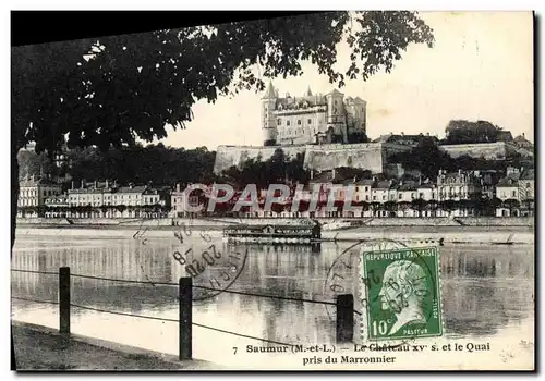 Ansichtskarte AK Saumur Le chateau et le quai pris de Marmoutier