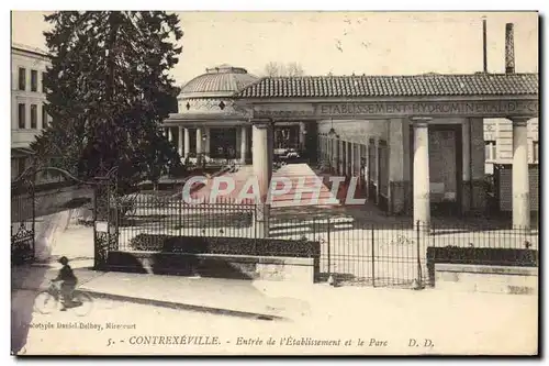 Cartes postales Contrexeville Entree De V'Etablissement Et Le Parc