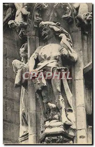 Cartes postales Rouen Cathedrale Statue De La Tour De Beurre