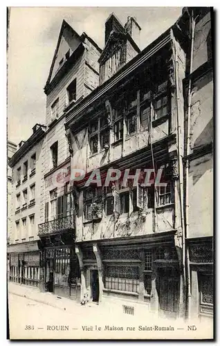 Ansichtskarte AK Rouen Vieille Maison Rue Saint Romain